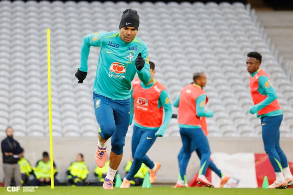 Jogador no preparo para Brasil x Tunísia