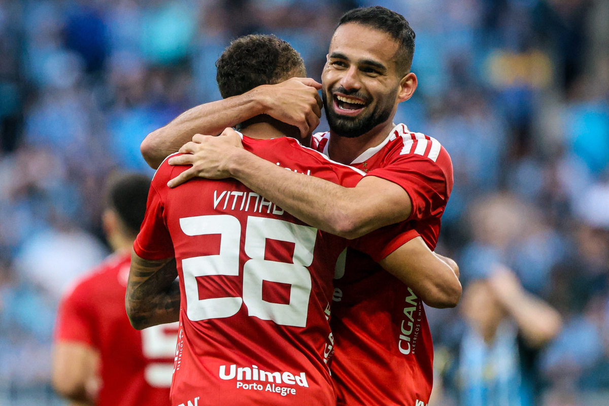 Jogadores do Internacional comemorando